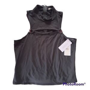 Guess Cutout Mockneck Sleeveless Top